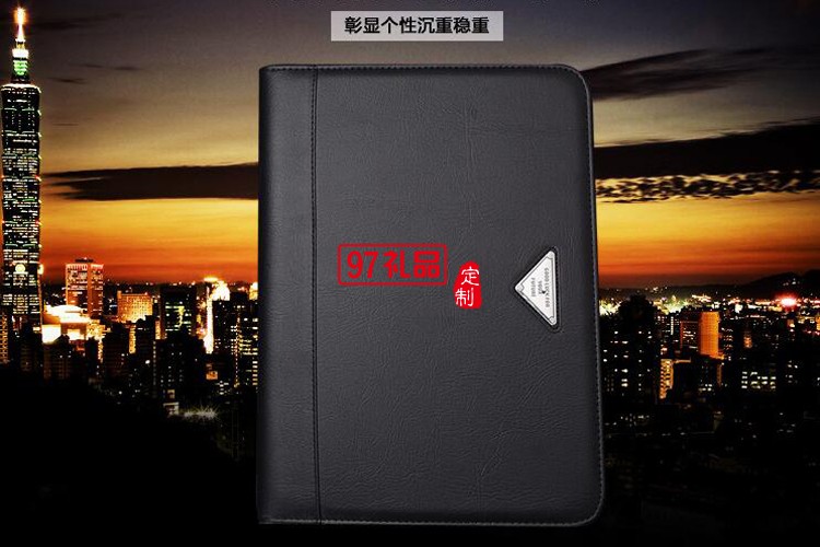 定制高檔PU皮質(zhì)拉鏈文件包 商務辦公簡約多功能經(jīng)理夾