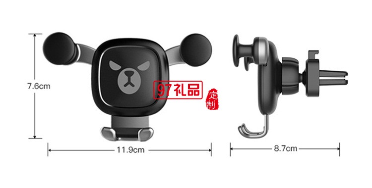 車(chē)載手機(jī)支架出風(fēng)口重力金屬 支架