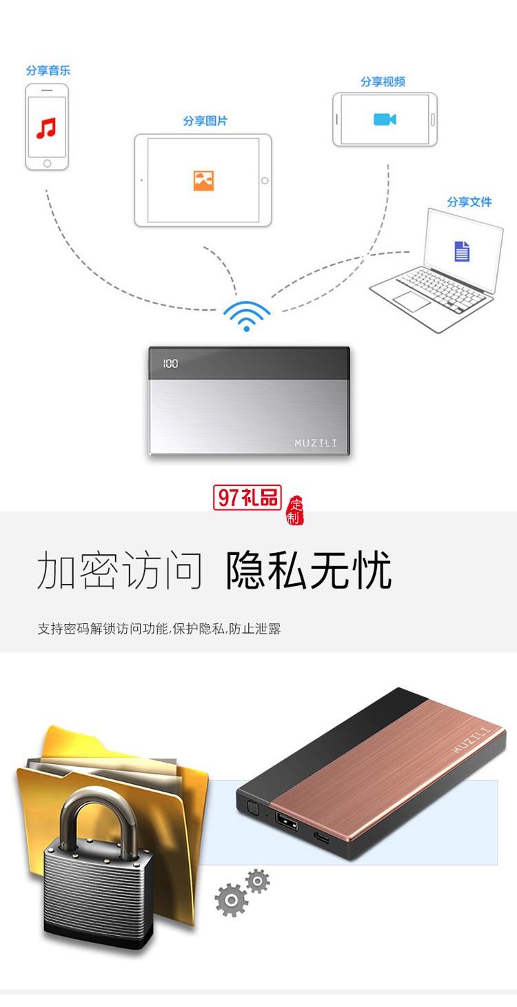 智能無(wú)線U盤移動(dòng)電源