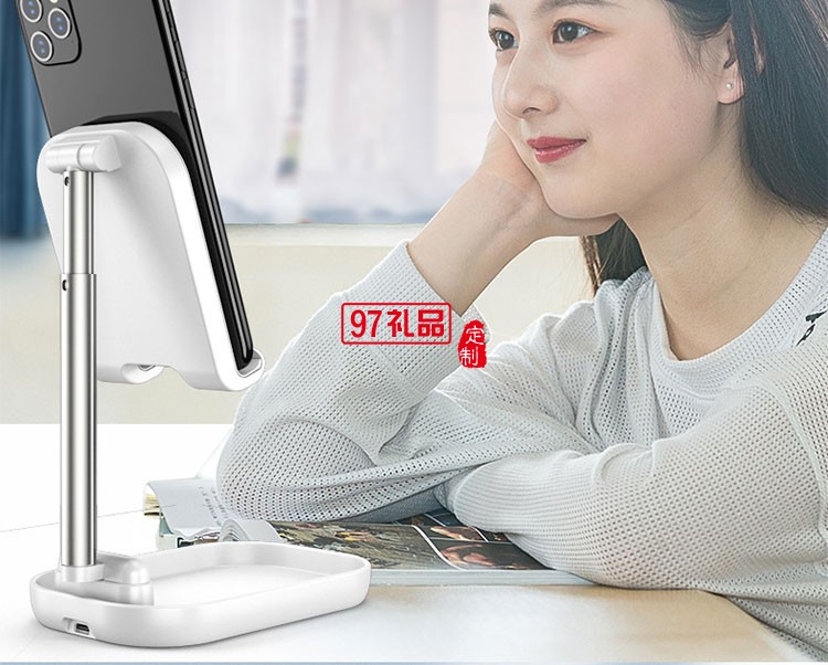 疊伸縮手機(jī)無(wú)線(xiàn)充禮品logo 手機(jī)支架