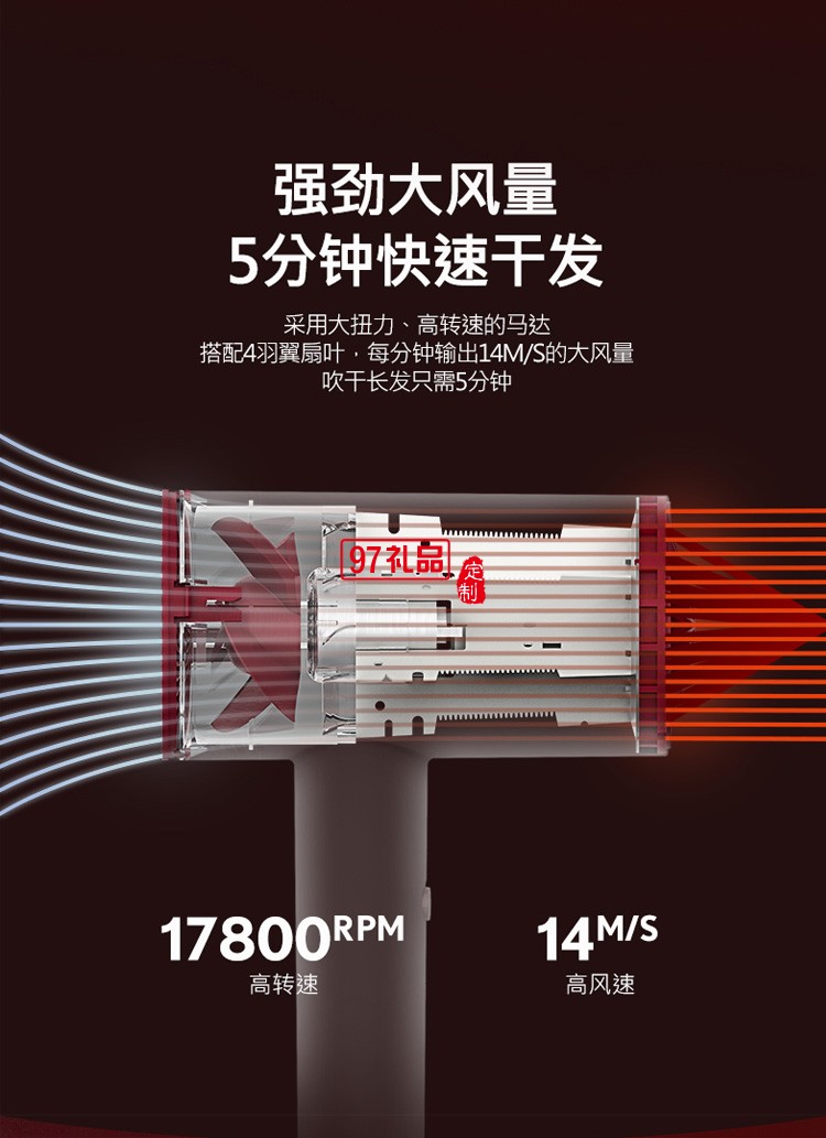 ApiYoo艾優(yōu)電吹風機恒溫負離子PF7定制公司廣告禮品